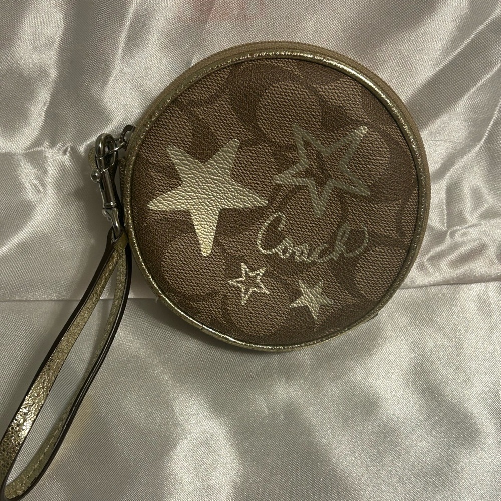 Coach Brown and Gold Mini Bag
